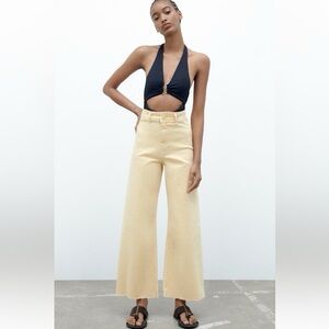 Zara High Waisted ZW Sailor Straight Jeans Size 2